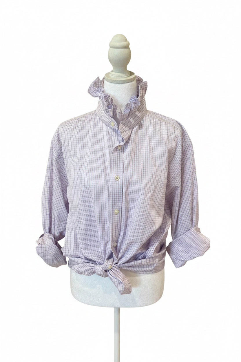 Charles Tyrwhitt lilac/white small check