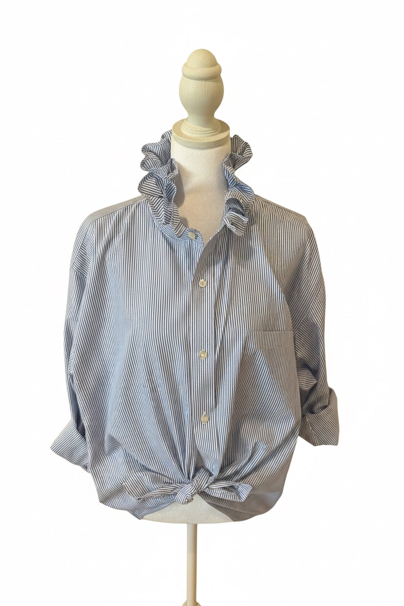 Land’s End blue/white stripe shirt