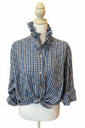 Johnston&Murphy Royal/navy/white check