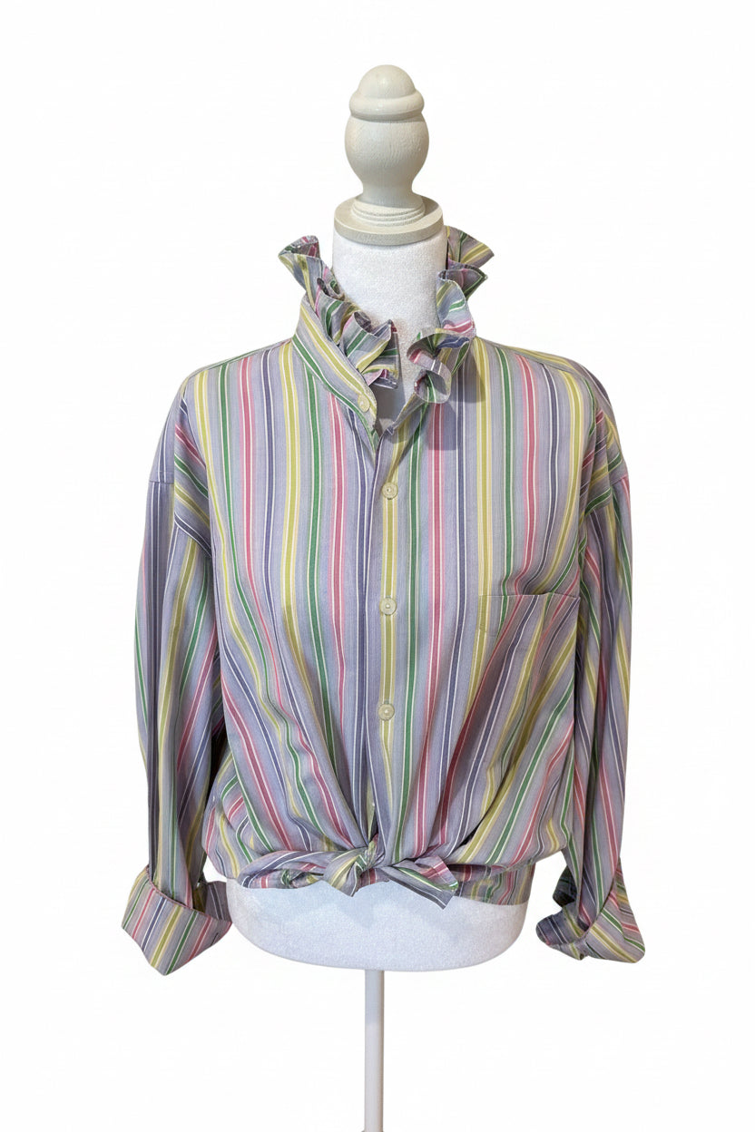 Alan Flusser lilac stripe shirt