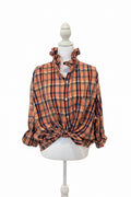 Roundtree and Yorke plaid sunset orange/navy