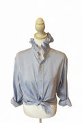 Land’s End baby blue/white micro gingham