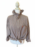 Ariat Pro orange/black/sage green plaid