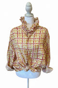 Tommy Bahama linen lemon yellow/cherry red/white