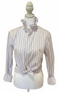 Brooks Brother lilac and white stripe Oxford cloth